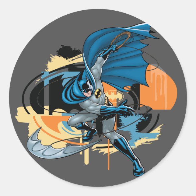Batman Throw Classic Round Sticker (Front)