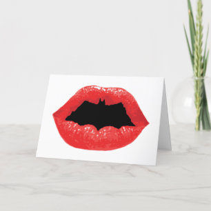 Batman Valentine   Bat Lips Holiday Card