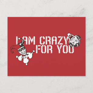 Batman Valentine Joker & Harley - Crazy For You Holiday Postcard