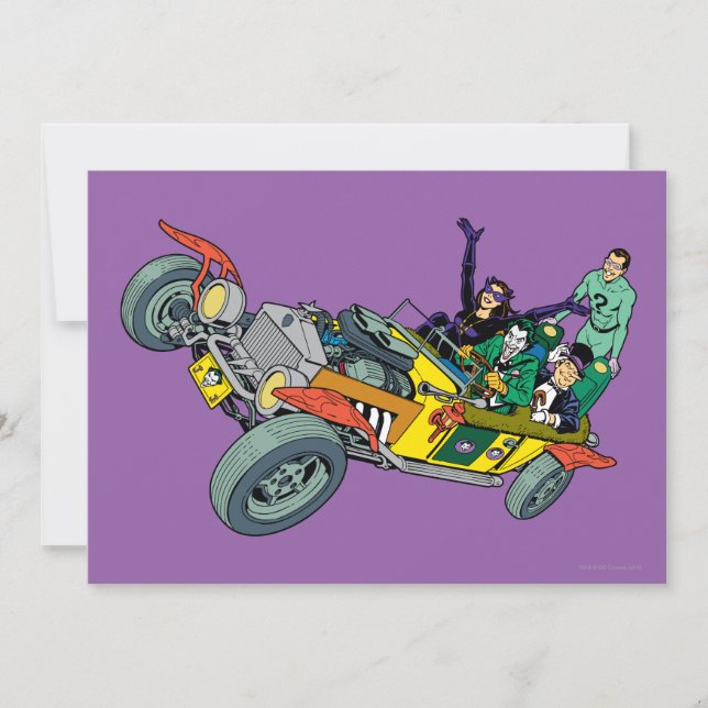 Batman Villains In Jokermobile (Front)