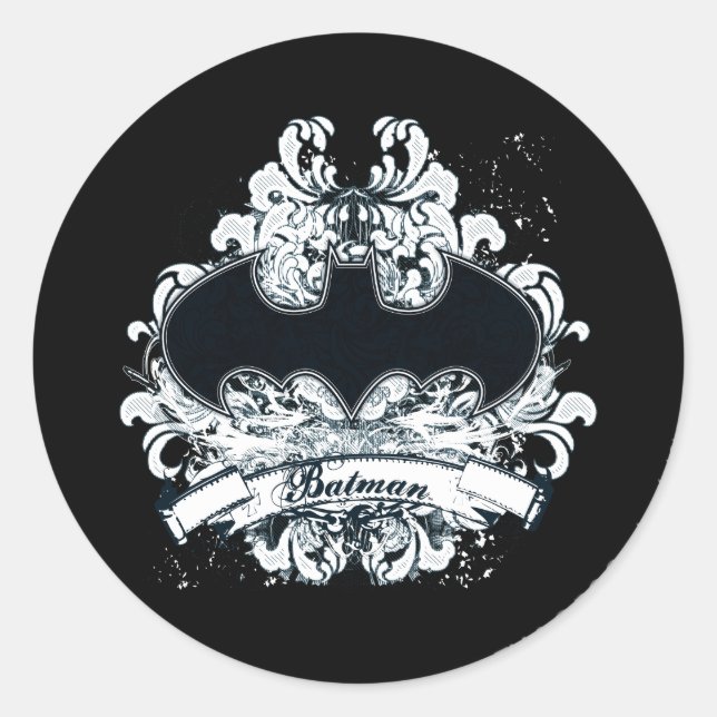 Batman Vintage Urban Grunge Classic Round Sticker (Front)