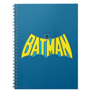 Batman Vintage Yellow Blue Logo Notebook