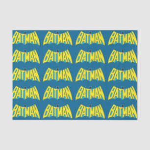 Batman   Vintage Yellow Blue Logo Tissue Paper