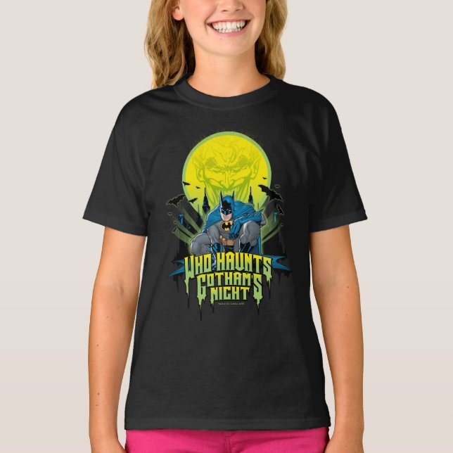 Batman | Who Haunts Gothams Night T-Shirt (Front)