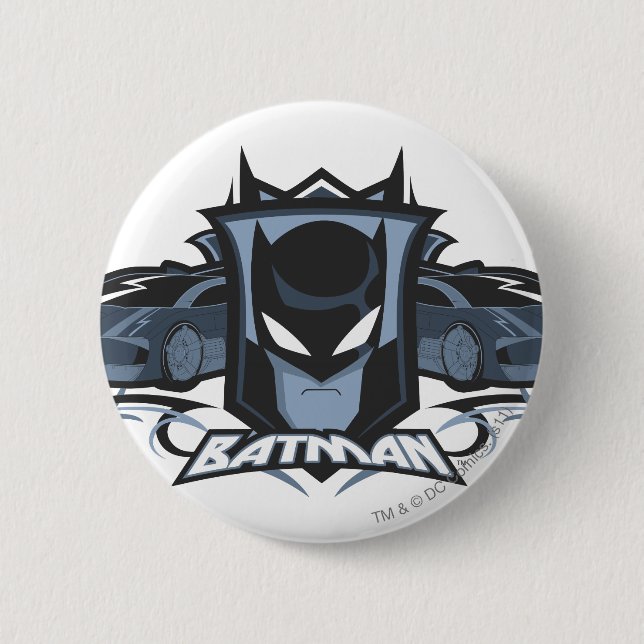 Batman with Batmobiles 2 Inch Round Button (Front)