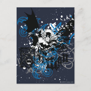 Batman with Knotwork Collage Postcard