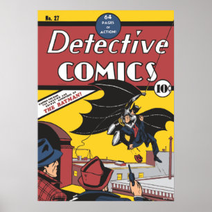 Batman's First Appearance Vintage Poster