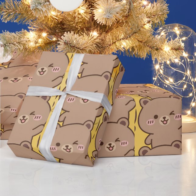 "Bato Bato" Honey Bear  Wrapping Paper (Holidays)