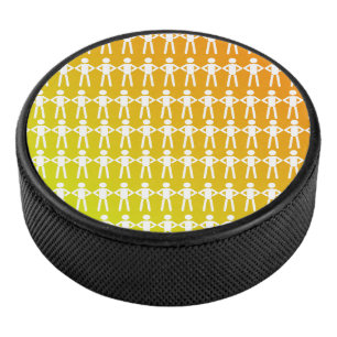Bâton blanc Hommes Hockey Puck