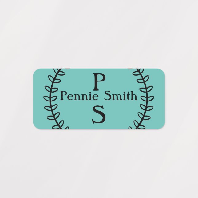 Bâton Personnalisé Sur Nom Étiquettes Pour Vêtemen (Design 1)