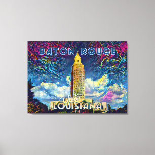 Baton Rouge, capital of Louisiana, series Visit... Canvas Print