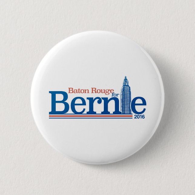 Baton Rouge for Bernie Sanders | Standard Button (Front)