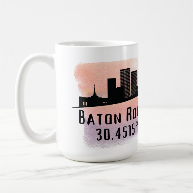 Baton Rouge LA City Skyline  Coffee Mug (Left)