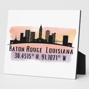 Baton Rouge LA City Skyline Plaque