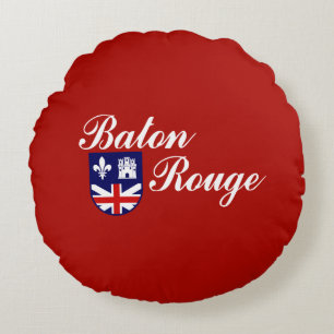 Baton Rouge (Louisiana) City flag   Round Pillow