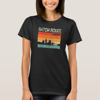 Baton Rouge Louisiana Town Skyline T-Shirt
