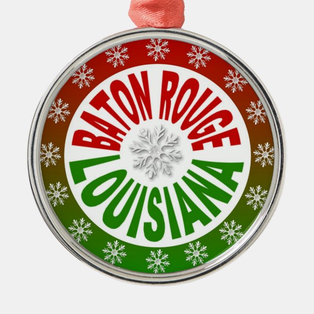Baton Rouge Louisiane rouge vert ornement (Devant)