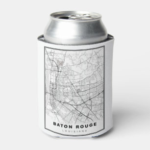 Baton Rouge Map Can Cooler