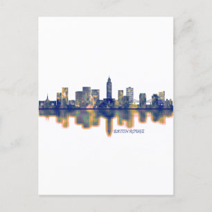 Baton Rouge Skyline Holiday Postcard
