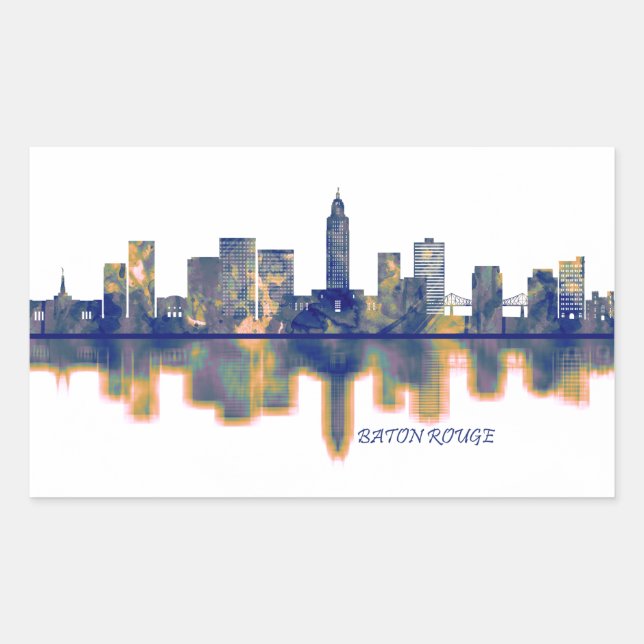 Baton Rouge Skyline Sticker (Front)