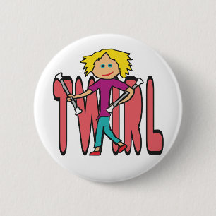 Baton Twirling 2 Inch Round Button