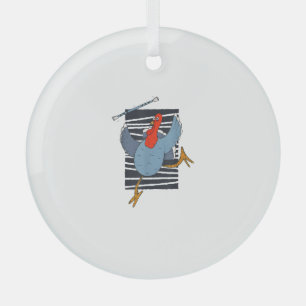 Baton Twirling Thanksgiving Gift T Shirt Twirler T Glass Ornament