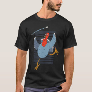 Baton Twirling Thanksgiving Gift T  Twirler Turkey T-Shirt