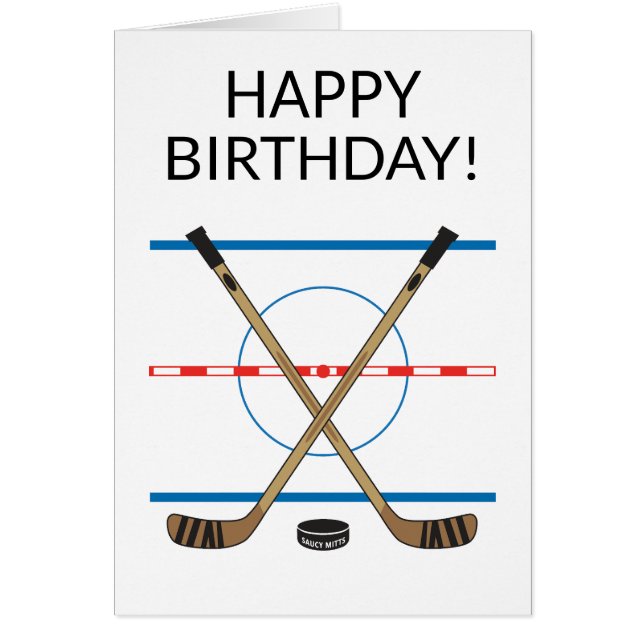 Bâtons de hockey d'anniversaire au Centre Ice (Devant)