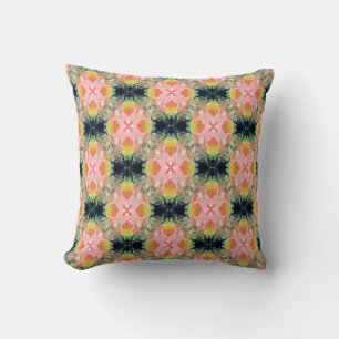 Bats against Living Coral.... Throw Pillow
