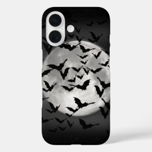 Bats and a Full Moon Halloween iPhone 16 Case