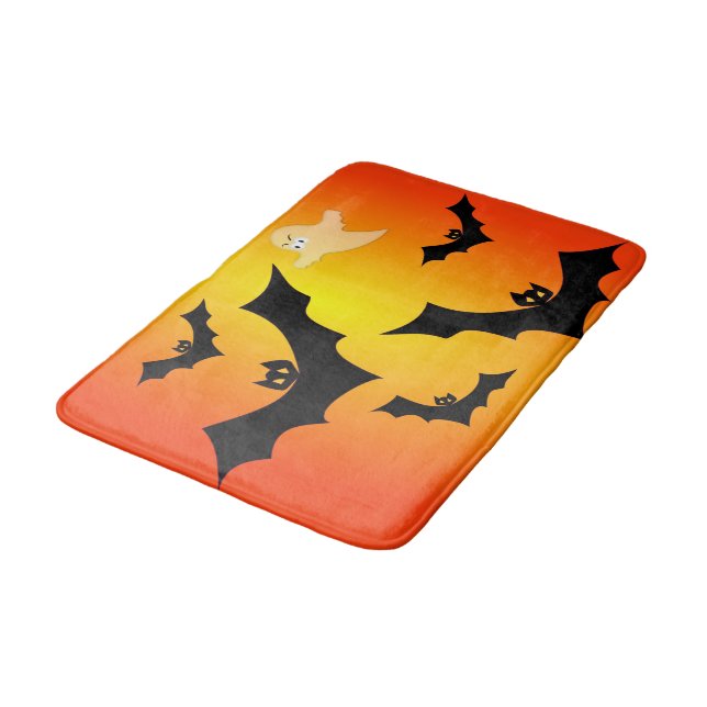 Bats and a Ghost Bath Mat (Angled)