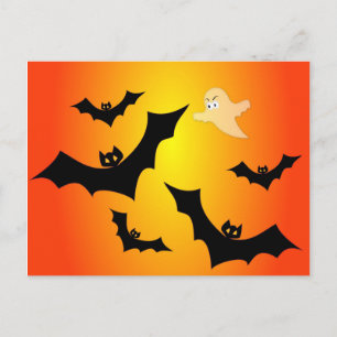 Bats and a Ghost Postcard