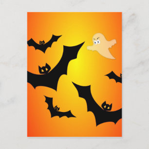 Bats and a Ghost Postcard