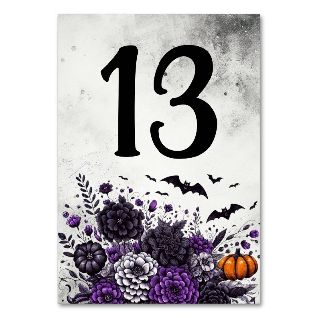 Bats and Flowers Table Number 13 (Front)