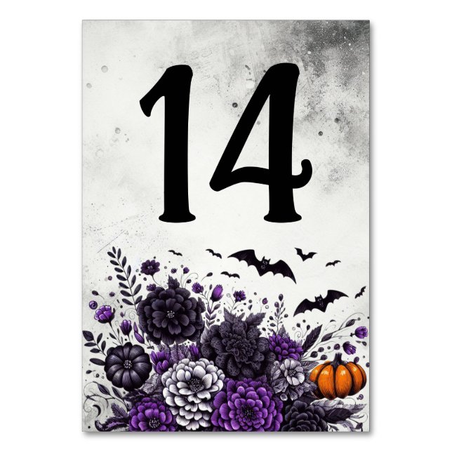 Bats and Flowers Table Number 14 (Front)