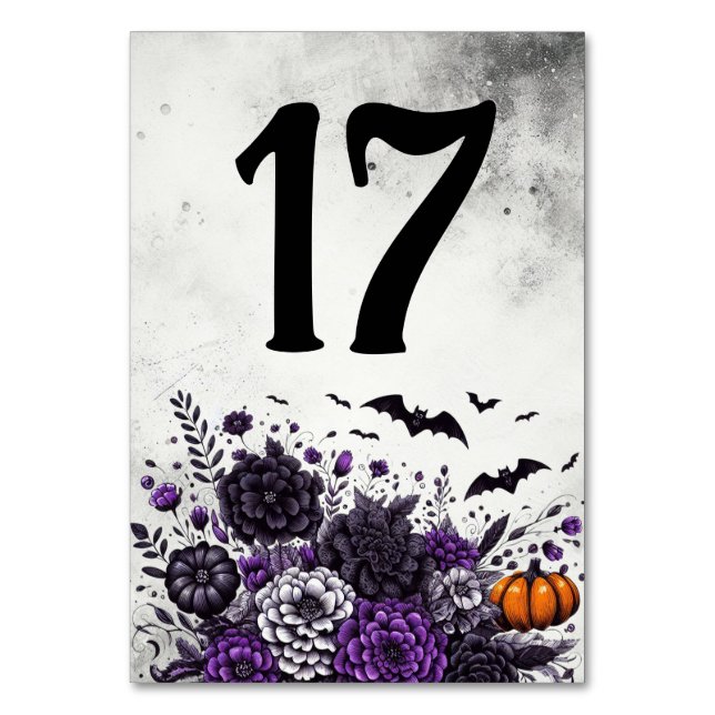 Bats and Flowers Table Number 17 (Front)