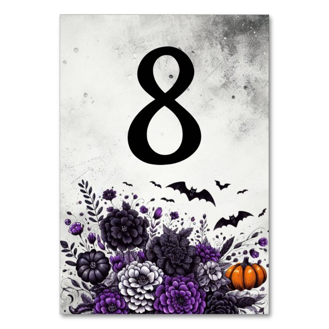 Bats and Flowers Table Number 8 (Front)