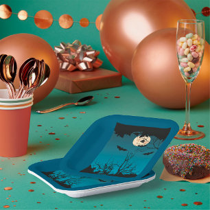 Bats And Moon Paper Plate