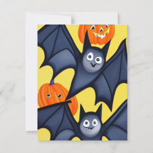 Bats and Pumpkins Card