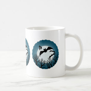 Bats and Trees Against the Moon Coffee Mug