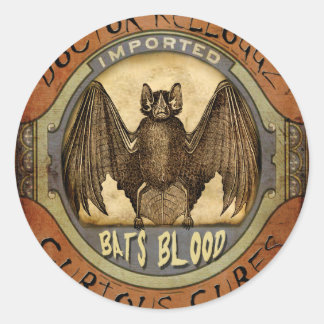 Bats Blood Classic Round Sticker