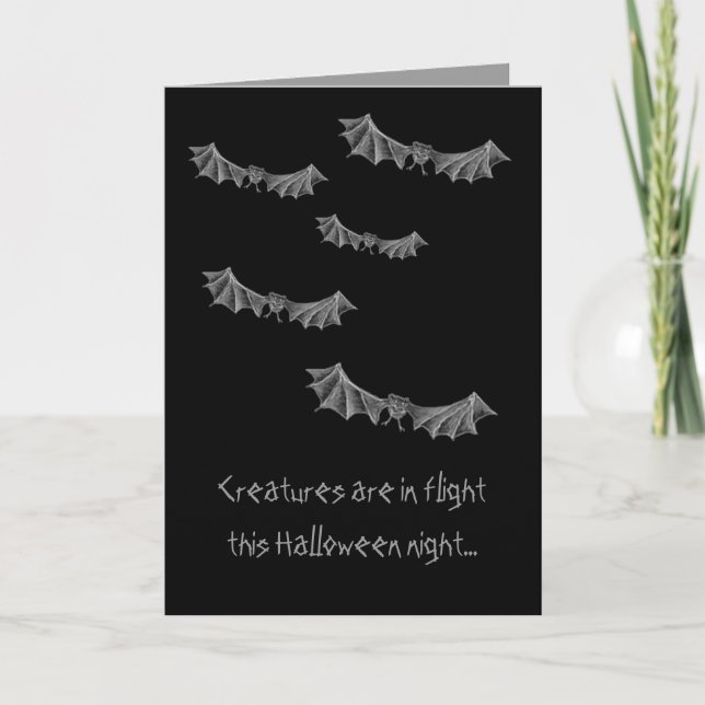 bats Carte Halloween (Devant)