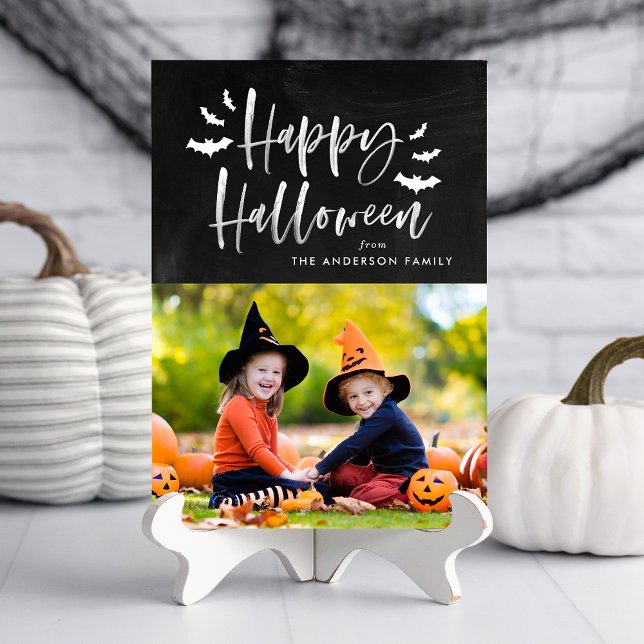 Bats d'Halloween | Carte photo Halloween (Créateur téléchargé)