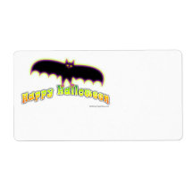 BATS FOR HAPPY HALLOWEEN AVERY LABEL