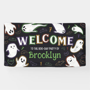 Bats & Ghosts Spooktacular Boo-Day Party Welcome Banner