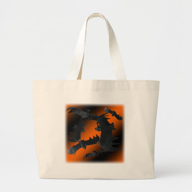 Bats Halloween Canvas Bag (Front)