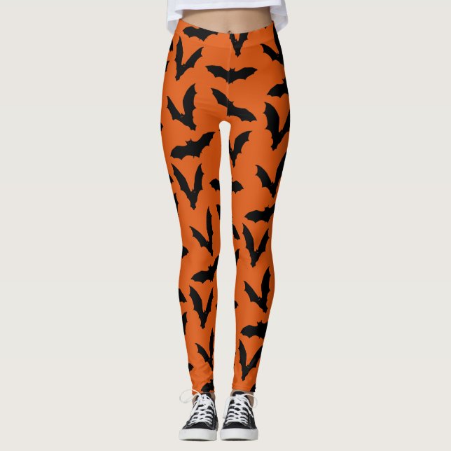 Bats Halloween Leggings (Front)