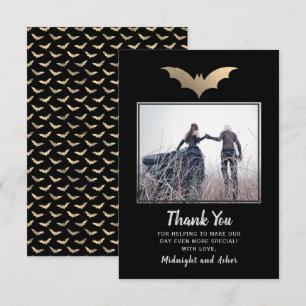 Bats Halloween Wedding Thank You Card