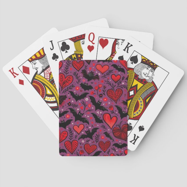 Bats & Hearts Playing Cards (Back)