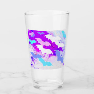 Bats In Flight Pastel Purple Glass